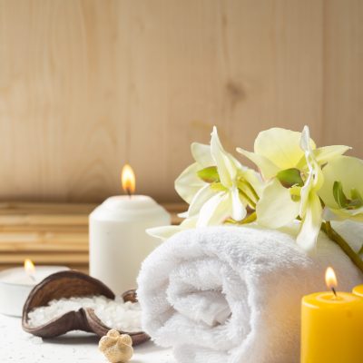 Spa products with orchids